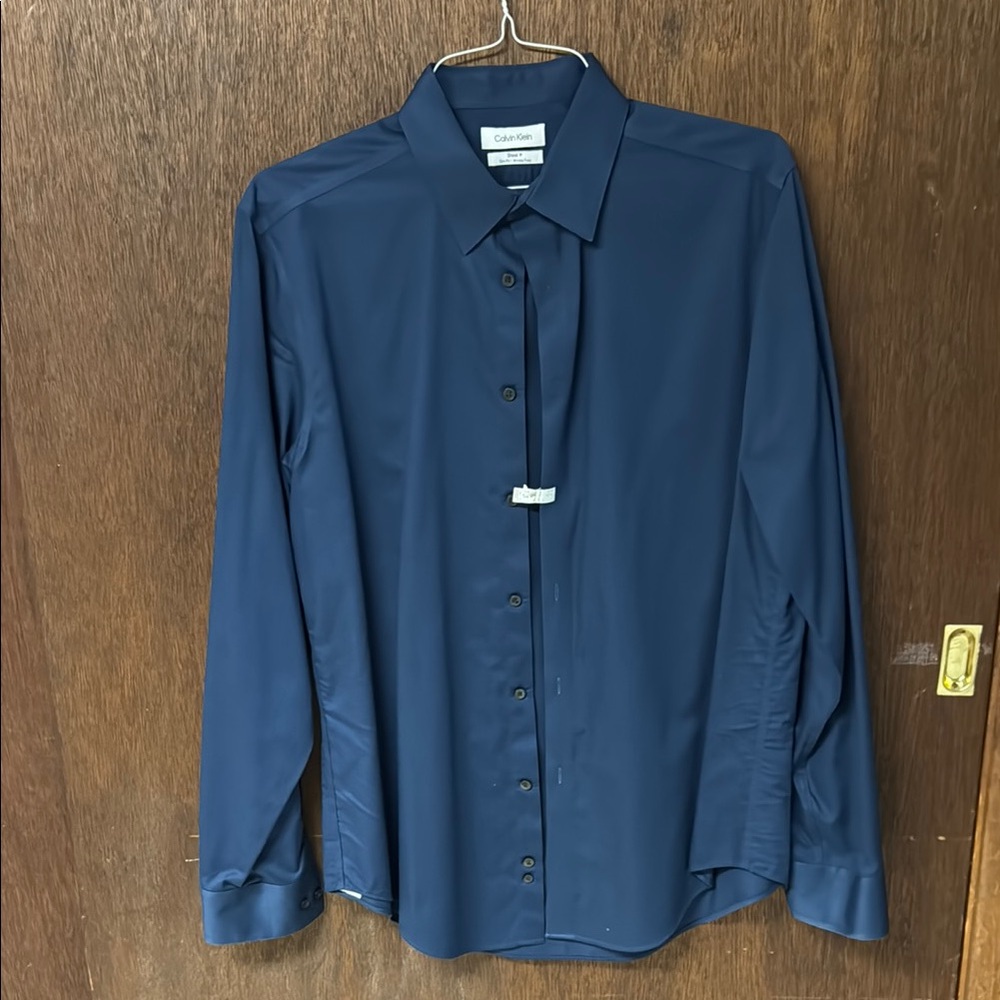 Calvin Klein Men's Blue Dress Shirt